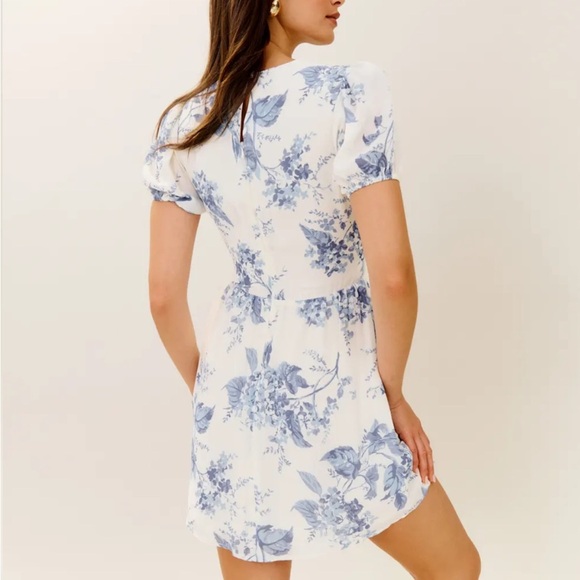 Reformation Blue Floral Dress - Picture 2 of 5